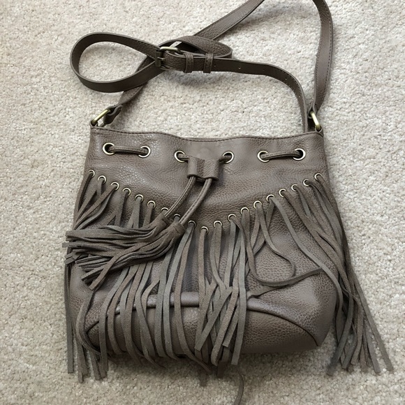 Antik Kraft Handbags - Antik Kraft Fringe Bucket Hobo Crossbody Bag